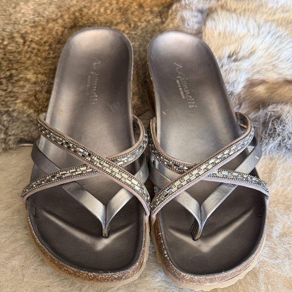 A. Giannetti Metallic Women's Sandals 7.5 (3175)